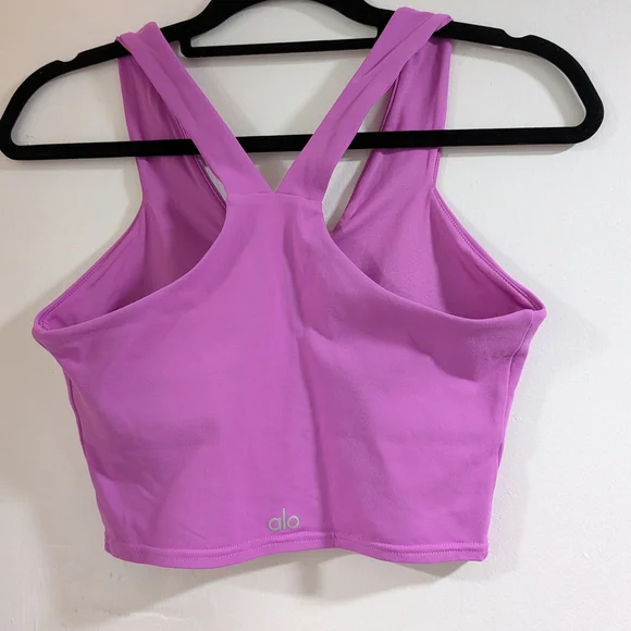 ALO Yoga Vibrant Pink Sports Bra - Picture 3 of 4